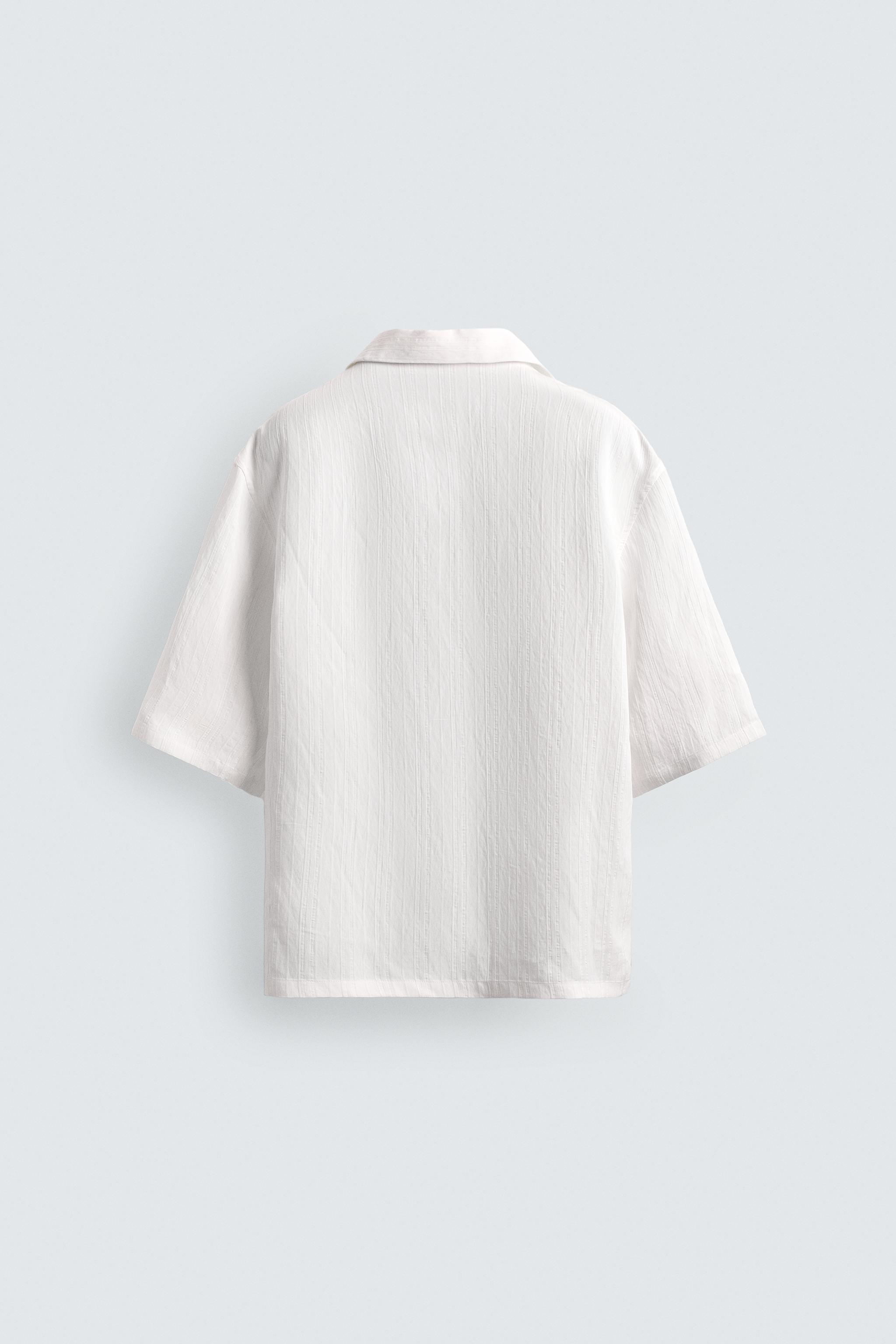 CHEMISE BOXY FIT JACQUARD RAYURES